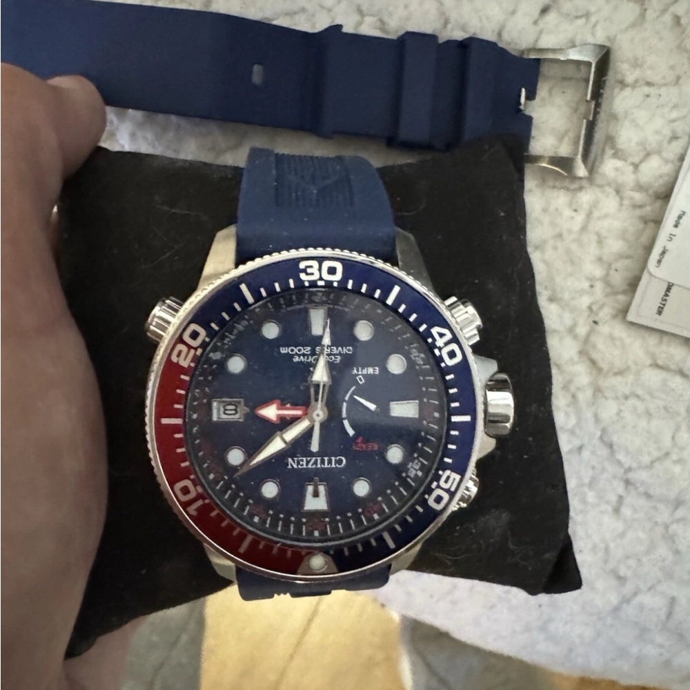citizen promaster diver watch pepsi